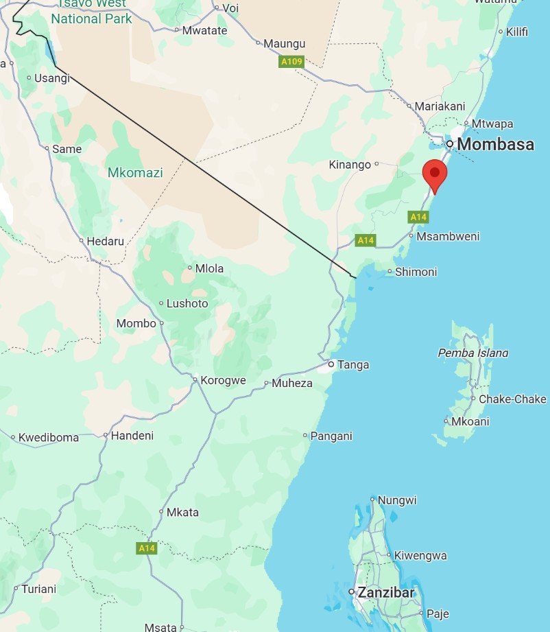 Carte de situation au Kenya